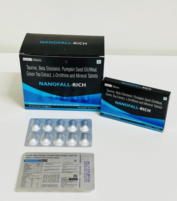 Taurine + Beta-Sitosterol + Pumpkin Seed Oil / Meal + Green Tea Extract + Ferrous Fumarate + Zinc Sulphate + Copper + L-Ornithine Tablet